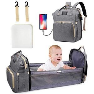 Baby Diaper‎ Backpack 3 in Bag Portable Bed